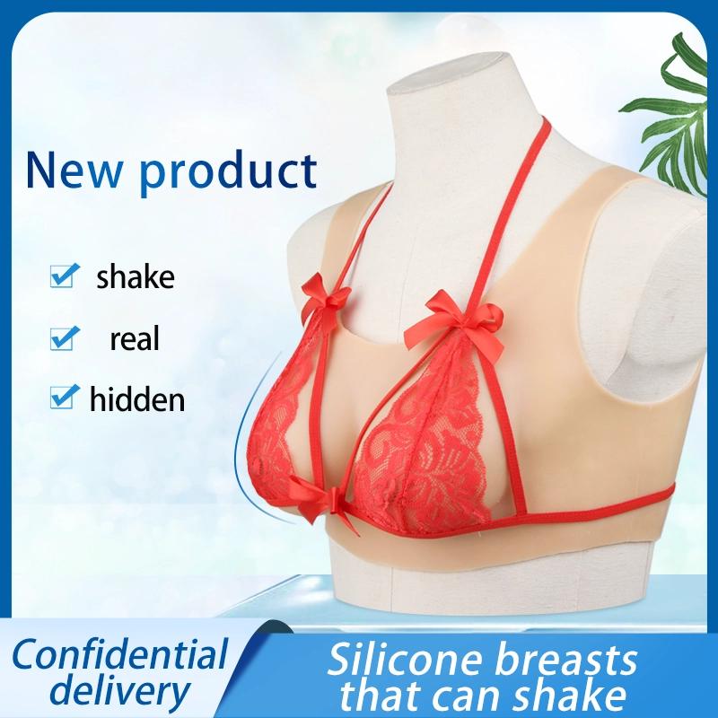 B-G Cup Short-sleeve Round-neck Silicone Breastplate