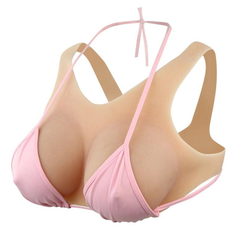 B-E Cup Short-sleeve Round-neck Magic Tape Silicone Breastplate