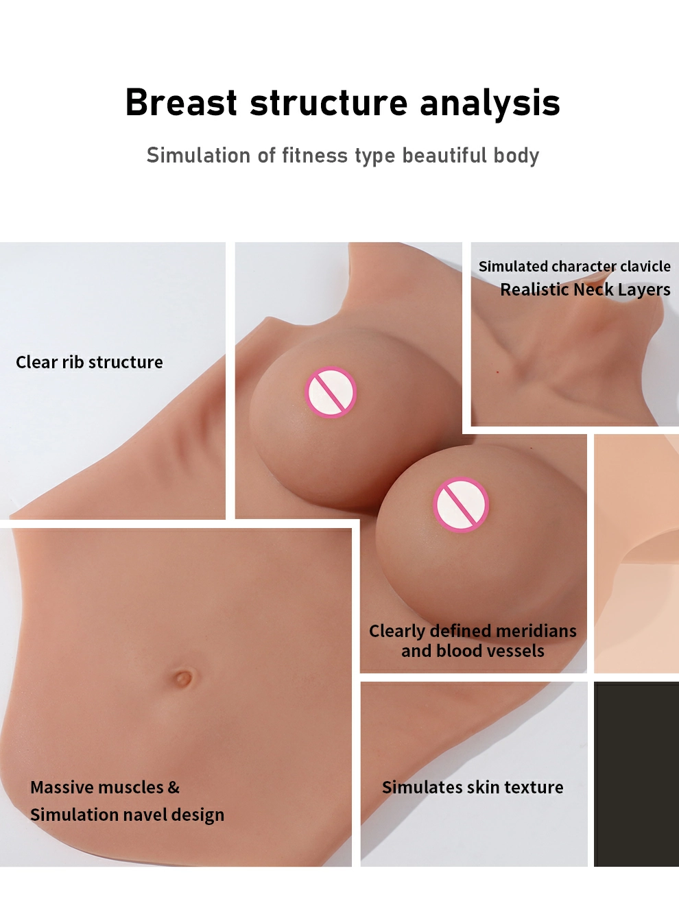 8th Generation L–E Cup Half-Body Silicone Breastplate detail 2