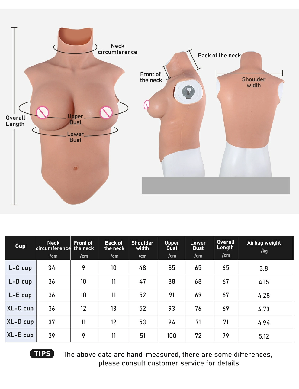 8th Generation L–E Cup Half-Body Silicone Breastplate detail 11