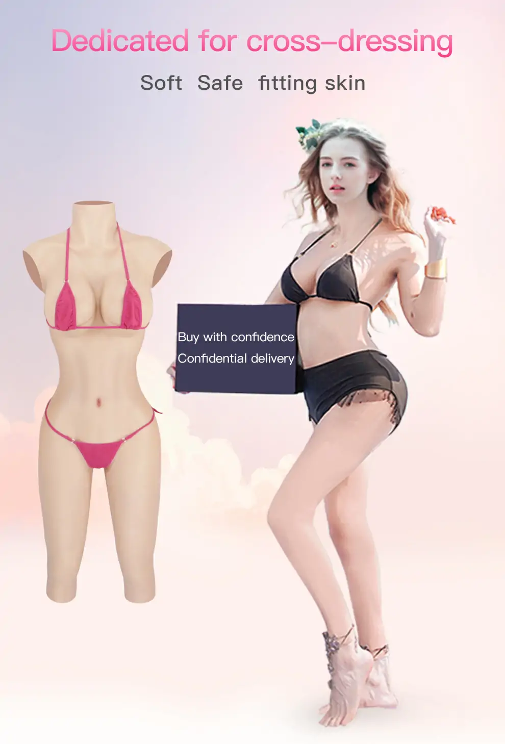 Mid-length Silicone Bodysuit with Cap Sleeves detail 1