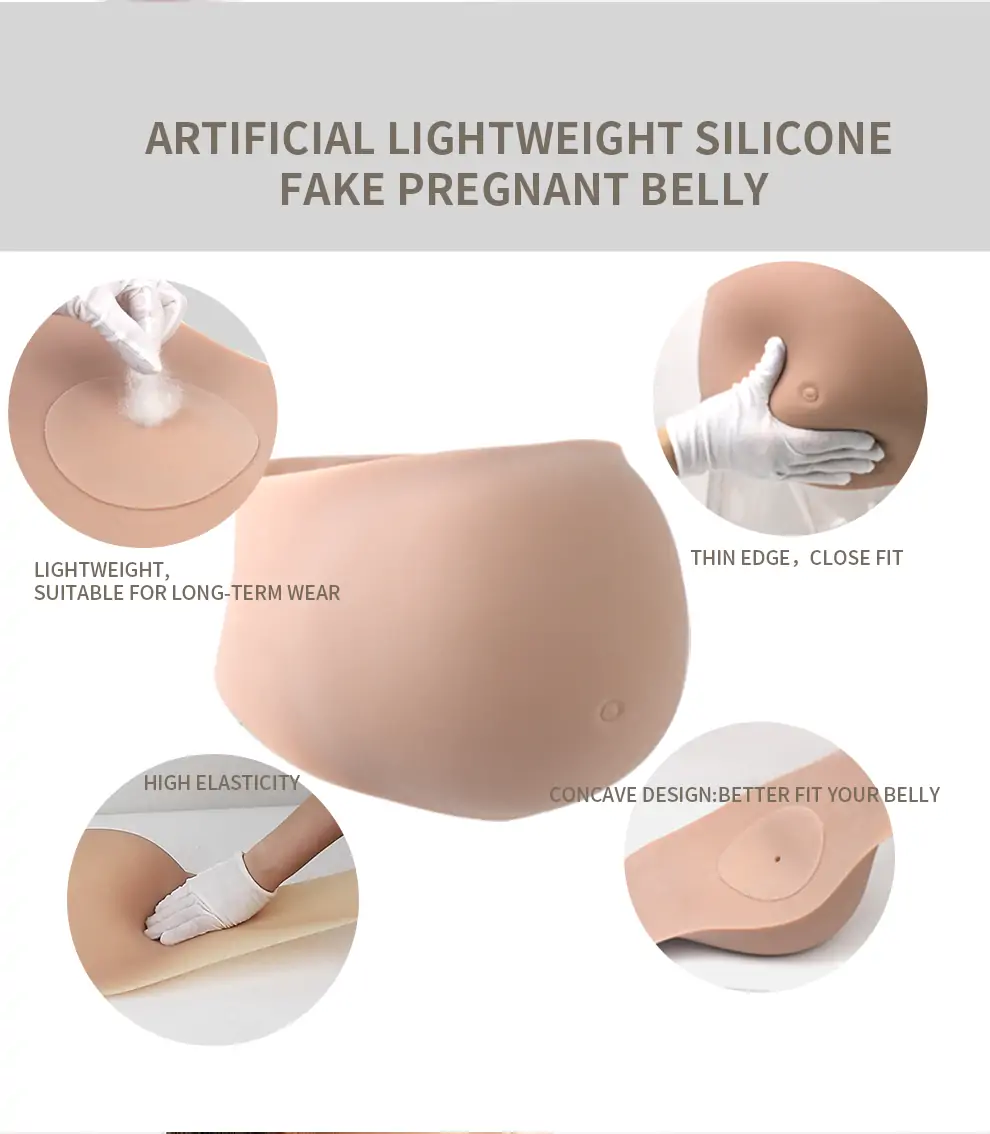 Seamless Silicone Pregnancy Belly — 1–9 Month Simulation detail 9