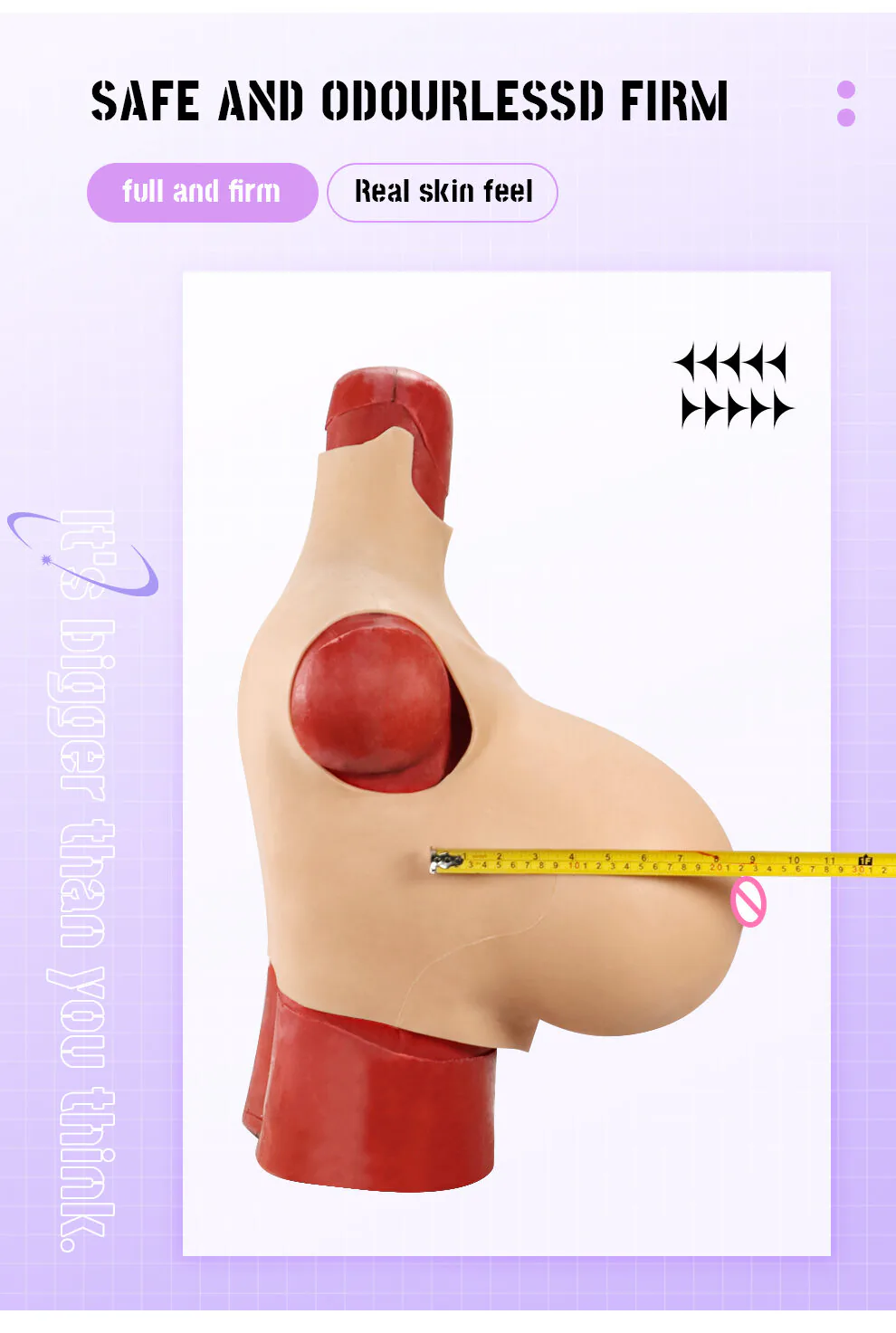 T-2 Heavy-Weight Silicone Breastplate — Ultra-Realistic Feel detail 13