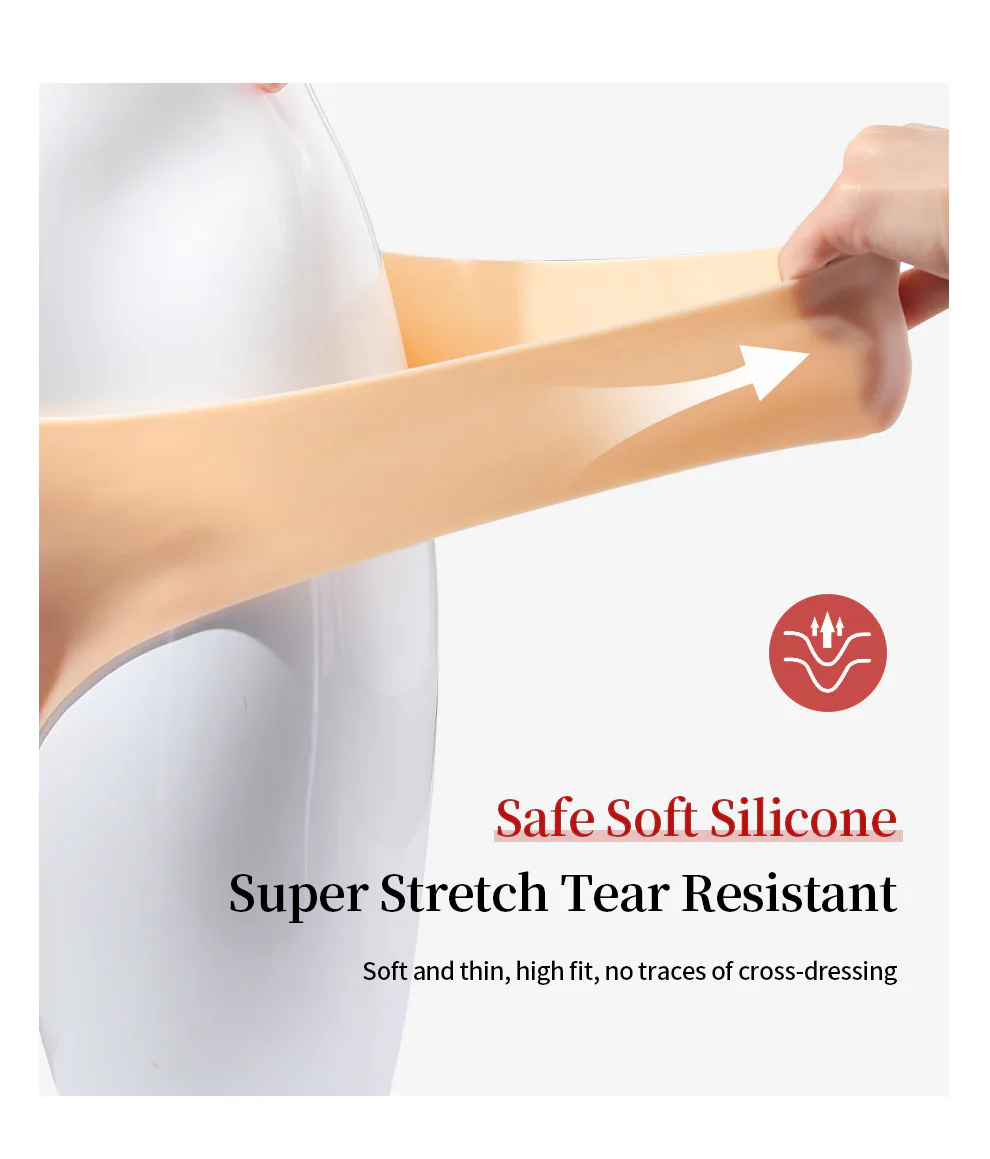 Fake Vagina Silicone Triangle Panties — Realistic Detail detail 11