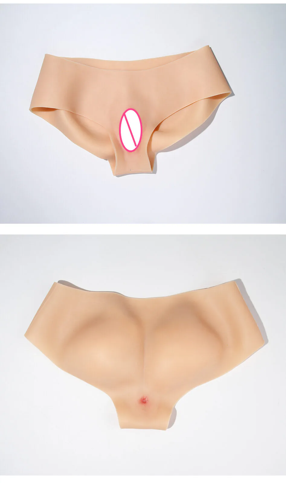 Fake Vagina Silicone Triangle Panties — Realistic Detail detail 23